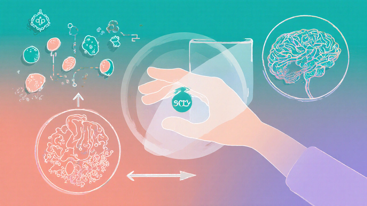 Pregnancy timeline showing fetal development stages with drug threats in soft gradient colors, highlighting organ formation and brain wiring.